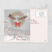 ビクトリアンクリスマスパーティーヴィンテージはがき シーズンポストカード (裏面)