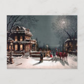 ビクトリアンクリスマスパーティーヴィンテージはがき シーズンポストカード (正面)