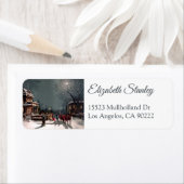 ビクトリアンクリスマスパーティー差出人住所ラベル ラベル (インサイチュ)