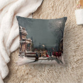 ビクトリアンクリスマスパーティー枕 クッション (ブランケット)