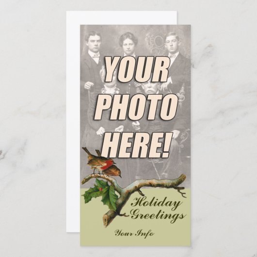 ビクトリアンクリスマスフォトカード シーズンカード (正面/裏面)