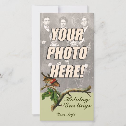 ビクトリアンクリスマスフォトカード シーズンカード (正面)