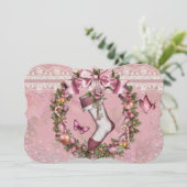 ビクトリアンクリスマスホリデーパーティー招待状 招待状 (スタンド正面)