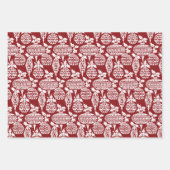 ビクトリアンクリスマスポートレート包装紙シート ラッピングペーパーシート (正面2)