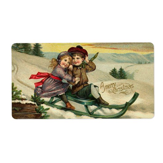 ビクトリアンクリスマスラベル ラベル (正面)