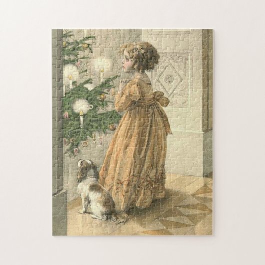 ビクトリアンクリスマスレトロヴィンテージ休日 ジグソーパズル (縦)