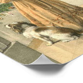 ビクトリアンクリスマスレトロヴィンテージ休日 ポスター (角)