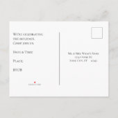 ビクトリアンクリスマス写真招待状はがき インビテーションポストカード (裏面)