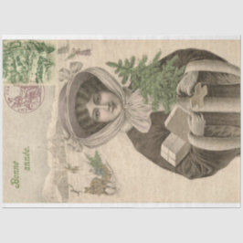 ビクトリアンクリスマス家具デカップティッシュ 薄葉紙