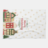 ビクトリアンクリスマス村の雪 キッチンタオル (横)
