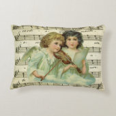 ビクトリアンクリスマス・エンジェルスのバイオリンと楽譜 アクセントクッション (裏面)