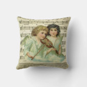 ビクトリアンクリスマス・エンジェルスのバイオリンと楽譜 クッション (裏面)