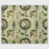 ビクトリアンクリスマス トリオII ラッピングペーパー (フラット)