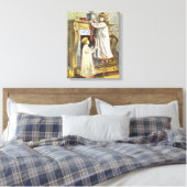 ビクトリアンクリスマス、子どもクリスマスストッキング キャンバスプリント (インサイチュ (寝室))