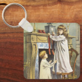 ビクトリアンクリスマス、子どもクリスマスストッキング キーホルダー (正面)