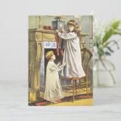 ビクトリアンクリスマス、子どもクリスマスストッキング シーズンカード (スタンド正面)