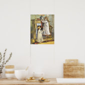 ビクトリアンクリスマス、子どもクリスマスストッキング ポスター (キッチン)