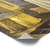 ビクトリアンクリスマス、子どもクリスマスストッキング ポスター (角)