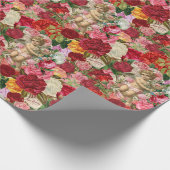 ビクトリアンケルブとバラスクラップブックチンツィレトロ ラッピングペーパー (角)