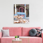 ビクトリアンコテージイン雪 – マーサのブドウ畑 キャンバスプリント (インサイチュ (リビング))