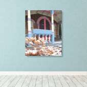 ビクトリアンコテージイン雪 – マーサのブドウ畑 キャンバスプリント (インサイチュ (ウッドフロア))