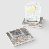 ビクトリアンコテージイン雪 – マーサのブドウ畑 ストーンコースター (横)