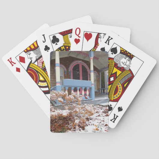 ビクトリアンコテージイン雪 – マーサのブドウ畑 トランプ (裏面)