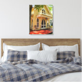 ビクトリアンコテージインSun - Martha's Vineヤード キャンバスプリント (インサイチュ (寝室))