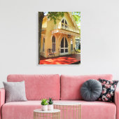 ビクトリアンコテージインSun - Martha's Vineヤード キャンバスプリント (インサイチュ (リビング))