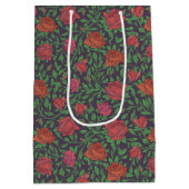 ビクトリアンゴシック パーフェクト レッド & フクシア ローズ ミディアムペーパーバッグ (裏面)