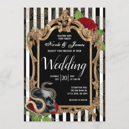 ビクトリアンゴシッストライプク結婚 招待状