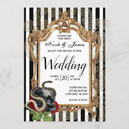 ビクトリアンゴシッストライプク結婚 招待状