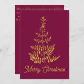 ビクトリアンゴールドのクリスマスツリー シーズンカード (正面/裏面)