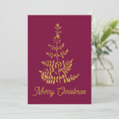 ビクトリアンゴールドのクリスマスツリー シーズンカード (スタンド正面)