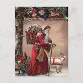 ビクトリアンサンタハガキ ポストカード (正面)