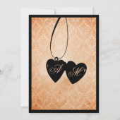 ビクトリアンシャンデリア・ブラック&オ淡い色のレンジ結婚ズ 招待状 (裏面)