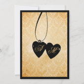 ビクトリアンシャンデリア・ブラック&クリーム日付を保存 セーブザデート (裏面)