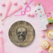 ビクトリアンスカルグランジハロウィンをテーマにした ペーパープレート (パーティー)