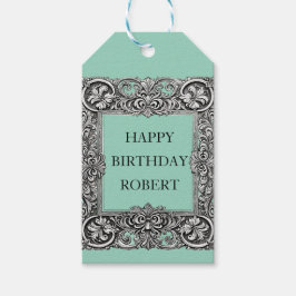 ビクトリアンスクロールフレーム – エレガント ギフトタグ