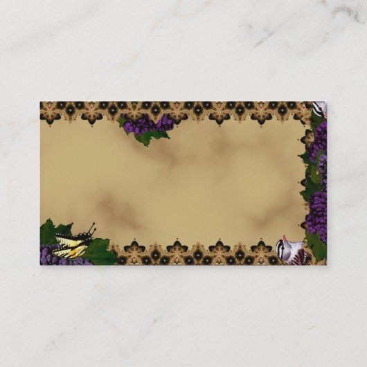 ビクトリアンスズメ 名刺 (裏面)