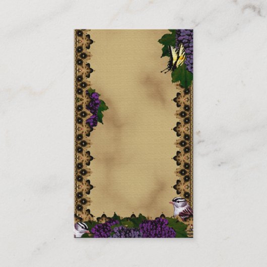 ビクトリアンスズメ 名刺 (正面)