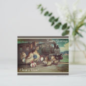 ビクトリアンスタイルのイースター チック カスタム ヴィンテージ キリスト教 シーズンポストカード (スタンド正面)