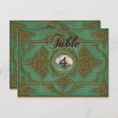 ビクトリアンスタイルのテーブルナンバーカード レンヴォワゼ・セージ ポストカード (正面/裏面)