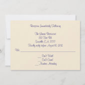 ビクトリアンスタイルの結婚式の招待状の返信 招待状 (裏面)