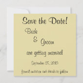 ビクトリアンスタイルの結婚式の花嫁と新郎　保存日付のお知らせ 招待状 (裏面)