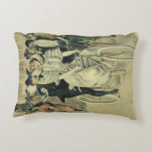 ビクトリアンスタイルの結婚式の花嫁と新郎 新婚夫婦の自転車 アクセントクッション (裏面)