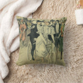 ビクトリアンスタイルの結婚式の花嫁と新郎 新婚夫婦の自転車 クッション (ブランケット)