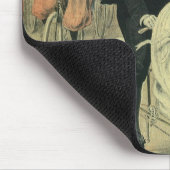 ビクトリアンスタイルの結婚式の花嫁と新郎　新婚夫婦の自転車 マウスパッド (コーナー)