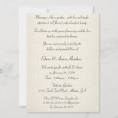 ビクトリアンスタイルの60周年記念祝賀会 招待状 (裏面)