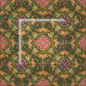 ビクトリアンスタイルインスパイア型 ファブリック (タイル)